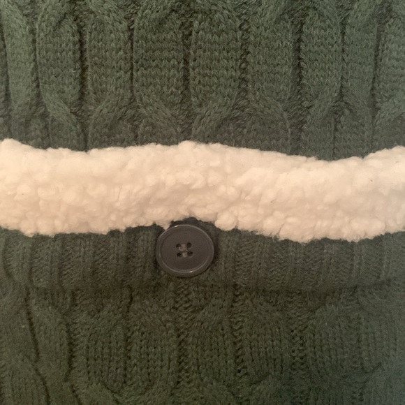 Cable knit scarf with pockets and fleece lining - Picture 2 of 4